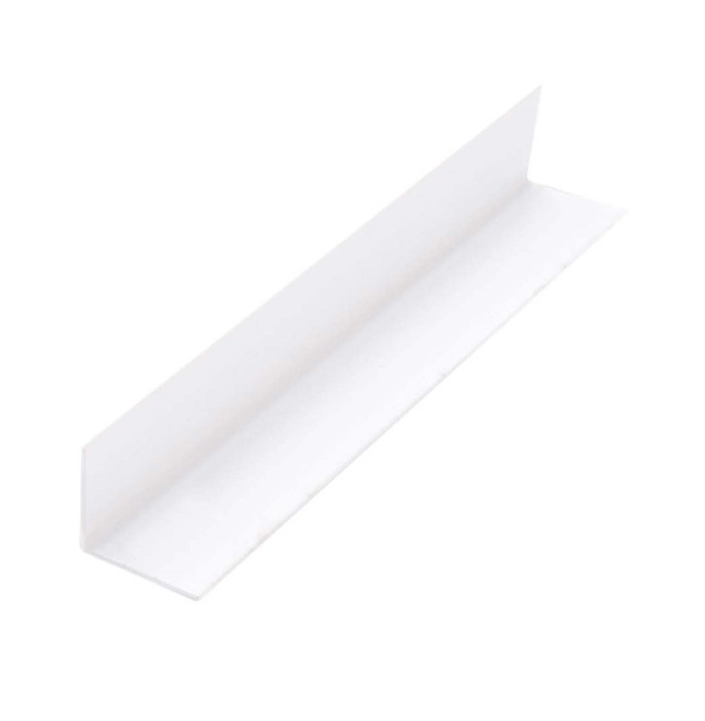 PVC Angle 5000 x 25 x 25mm White - Ryans Timber Limerick