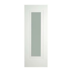Versailles White Primed Frosted Glass