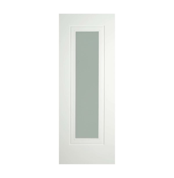 Versailles White Primed Frosted Glass